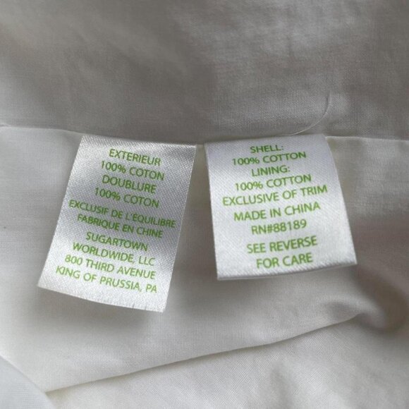 Lilly Pulitzer White Gold Embroidered Cotton Mini Dress Size 8 - Picture 9 of 9